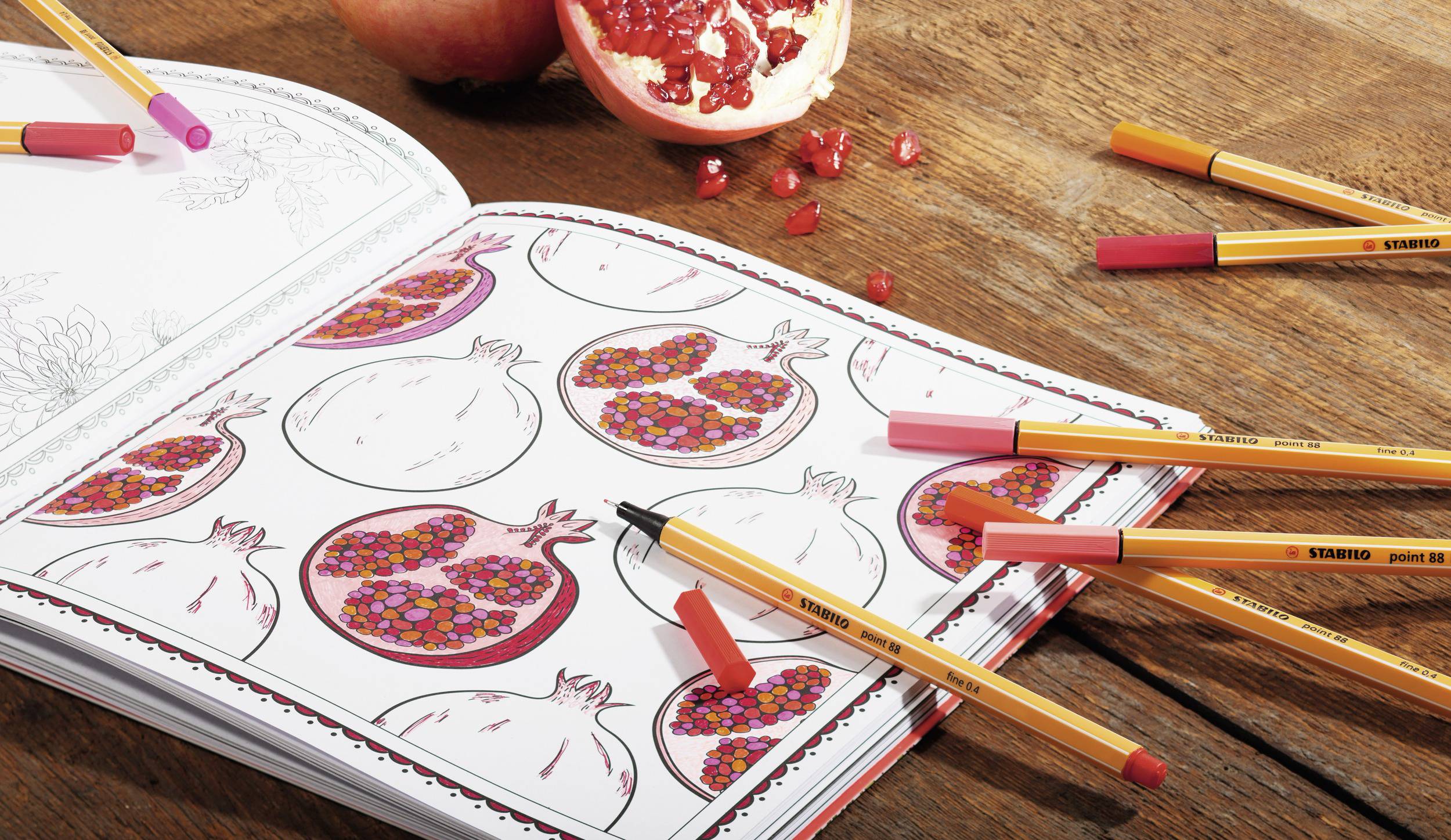 Stabilo point 88 8810 Fineliner Rot, Blau, Grün, Schwarz, Gelb, Orange, Violett, Pink, Hellgrün, Braun 0.4mm 10St.