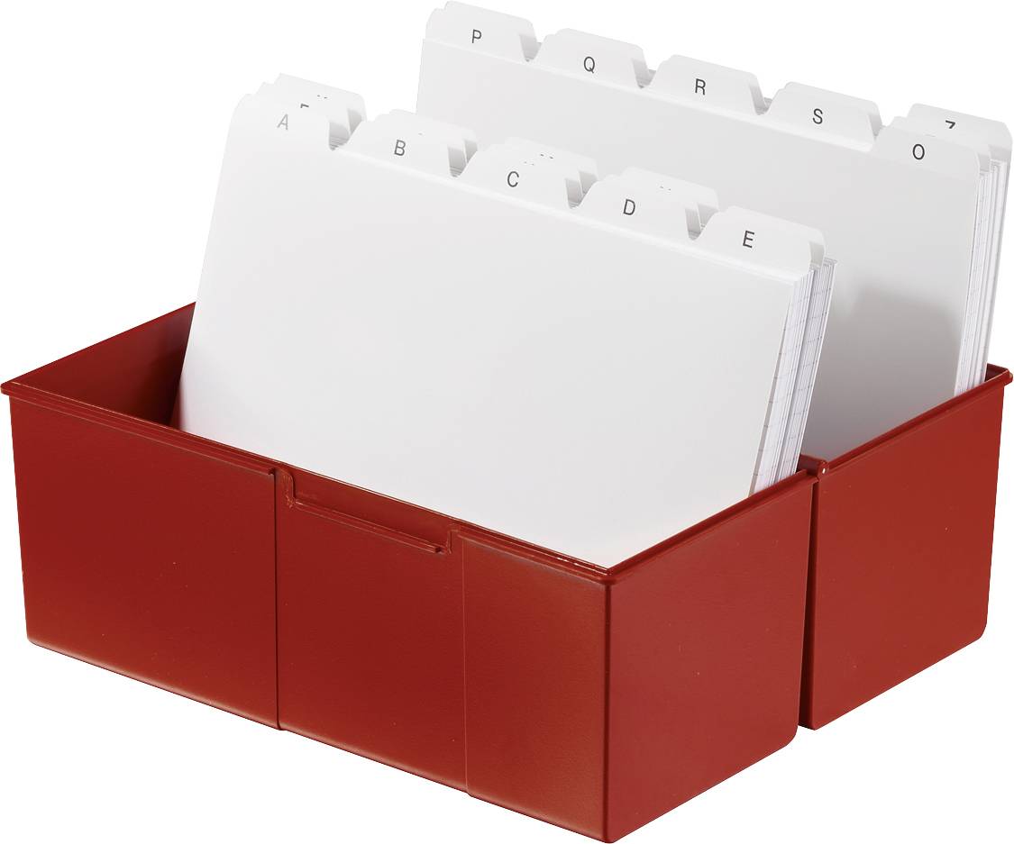HAN 975-17 Karteikasten Rot max. Anzahl der Karten: 500 Karten DIN A5 quer