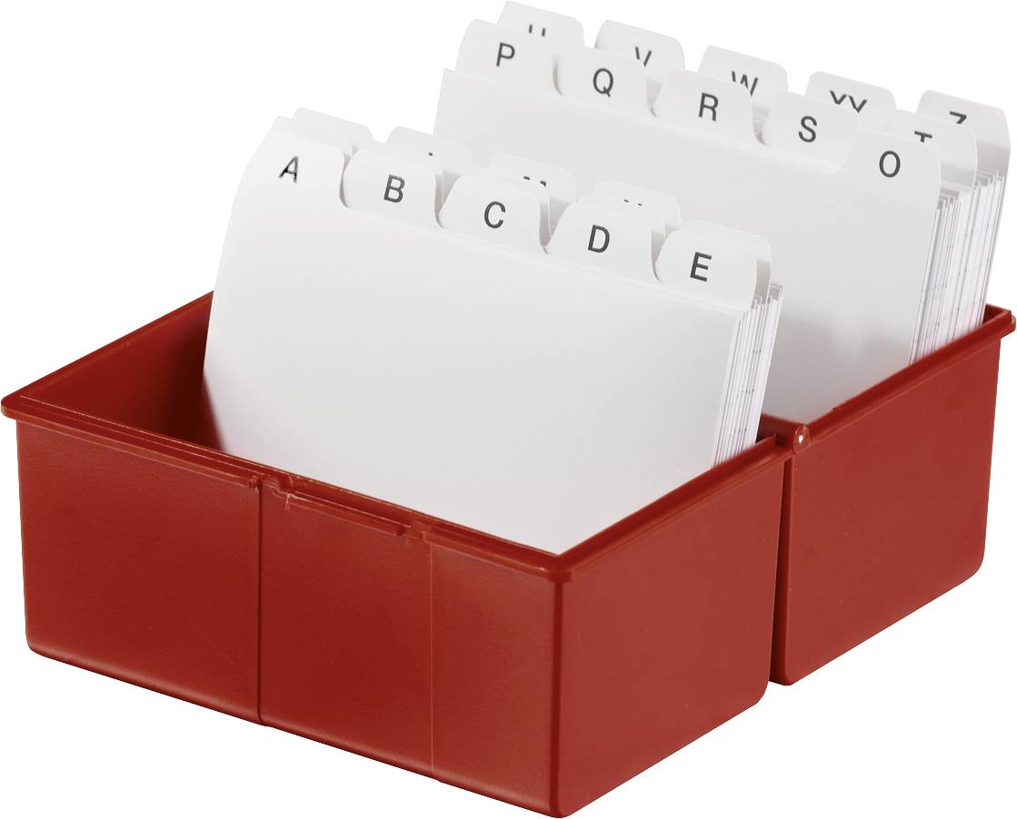 HAN Karteikasten 976-17 Karteibox Rot max. Anzahl der Karten: 400 Karten DIN A6 quer