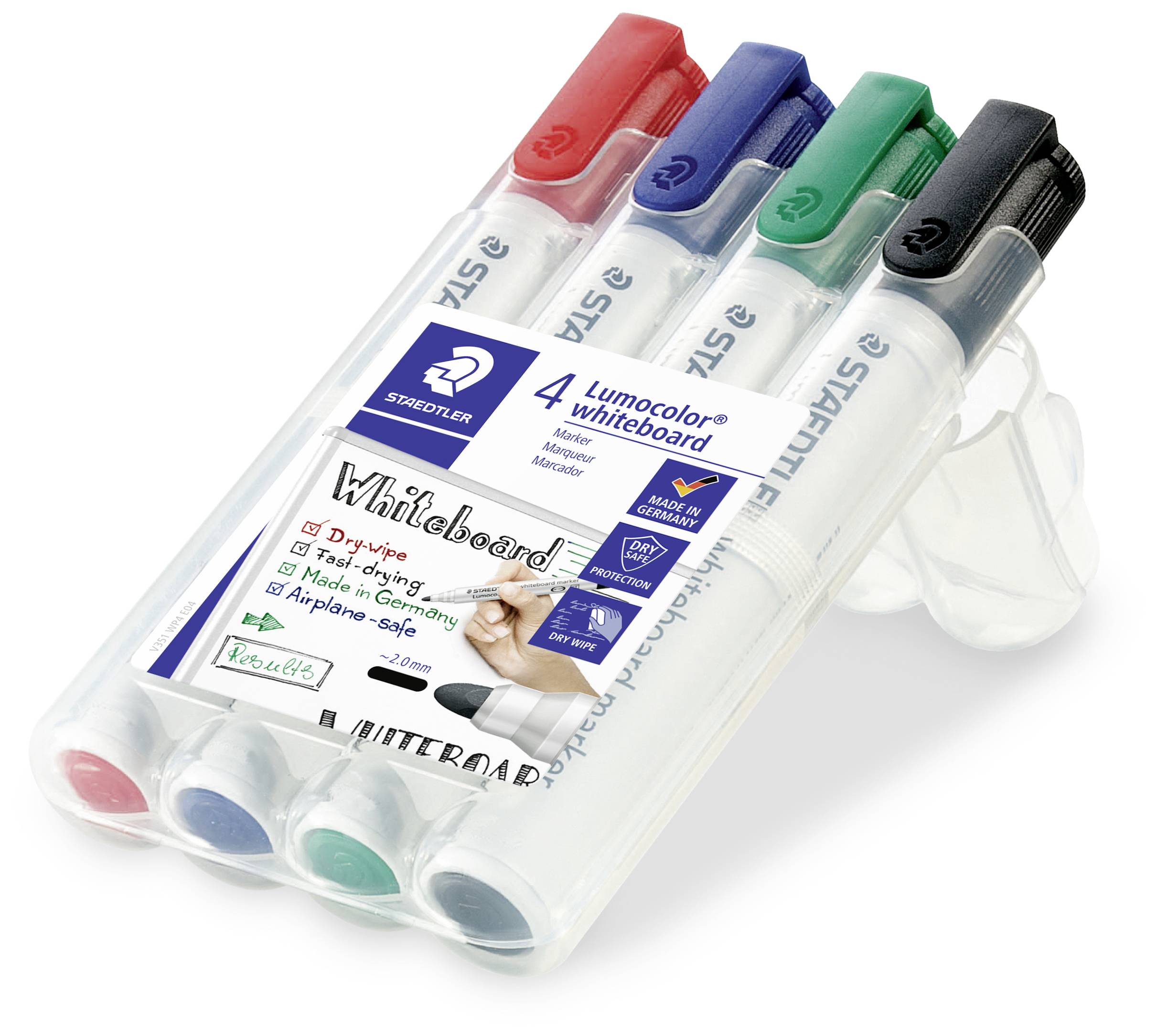 Staedtler Lumocolor 351 351 WP4 Whiteboardmarker Schwarz, Blau, Rot, Grün 4St.