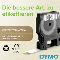 DYMO Schriftband D1 45020 Bandfarbe: Transparent Schriftfarbe:Weiß 12mm 7m DYMO Schriftband D1 45020 Bandfarbe: Transparent Schriftfarbe:Weiß 12mm 7m