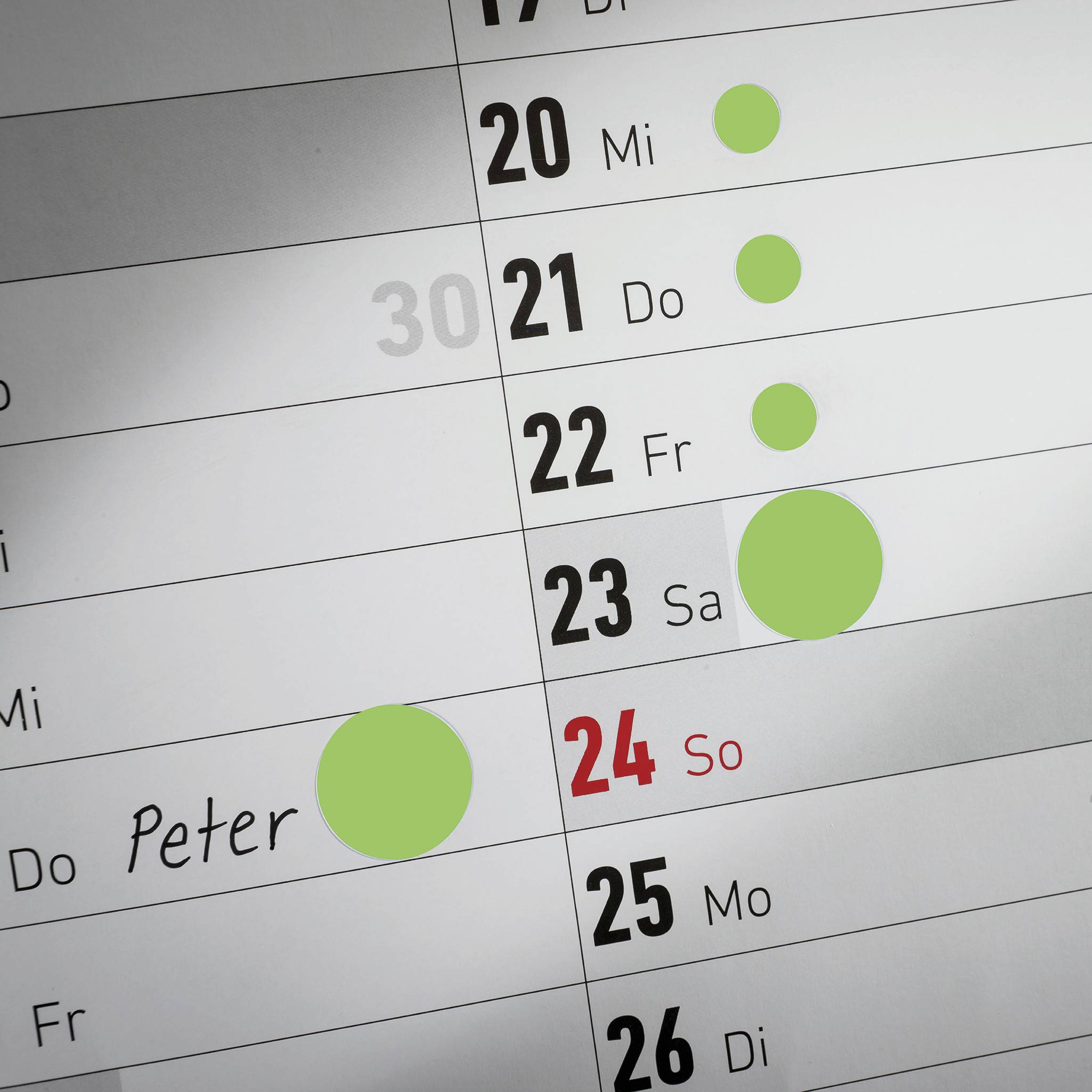 Avery-Zweckform 3174 Markierungspunkte Etiketten Ø 18mm Leuchtgrün 96 St. Permanent haftend Papier