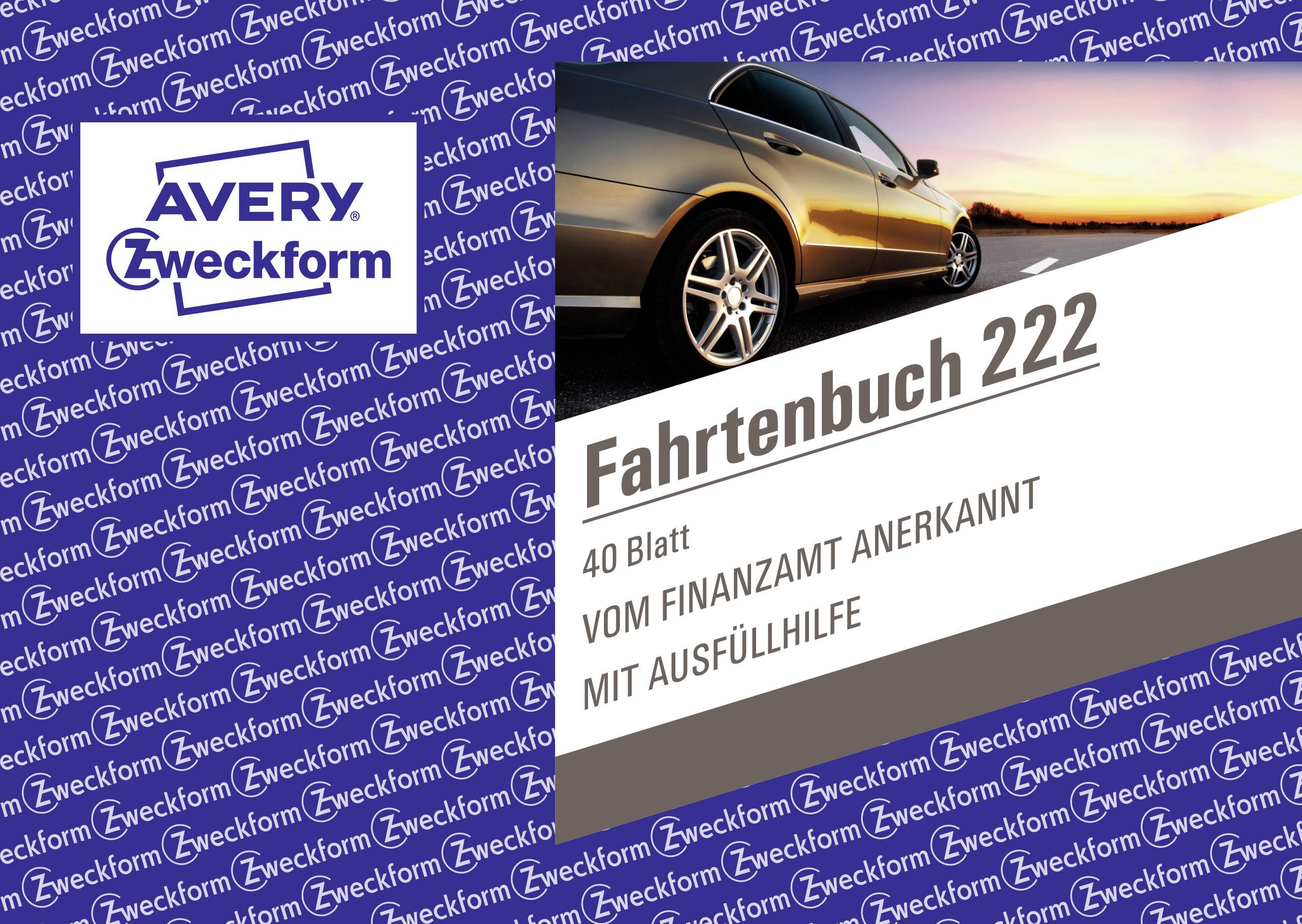 Avery-Zweckform 222 DIN A6 quer Fahrtenbuch Anzahl der Blätter: 40 Weiß 40 Blatt