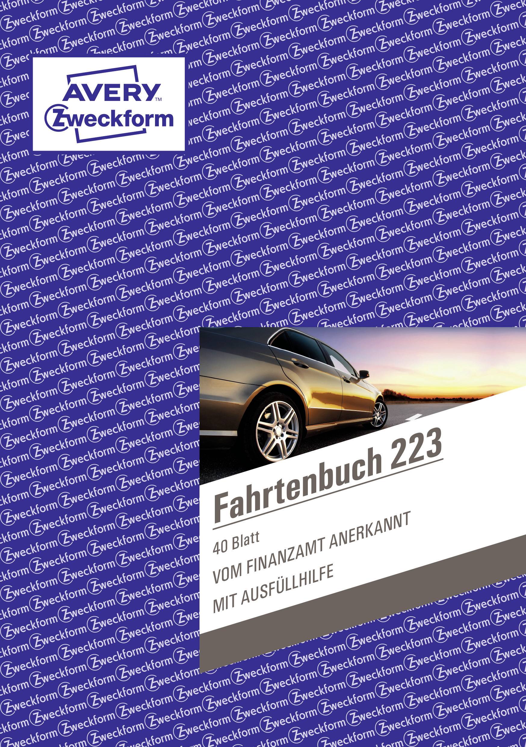 Avery-Zweckform 223 DIN A5 Fahrtenbuch Anzahl der Blätter: 40 Weiß 40 Blatt
