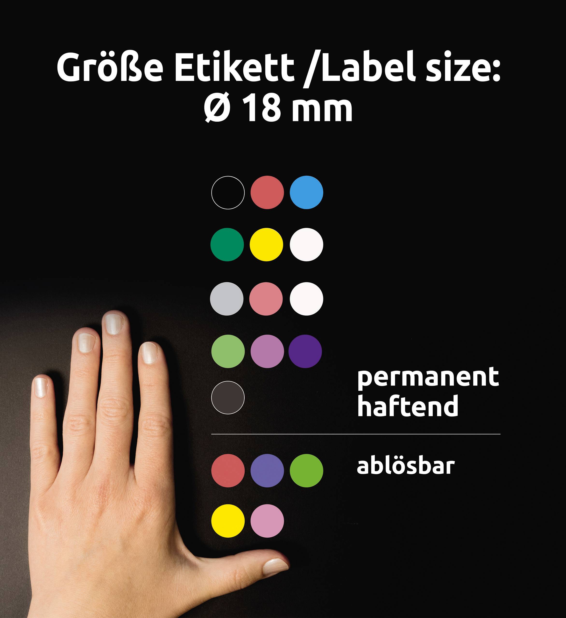 Avery-Zweckform 3004 Markierungspunkte Etiketten Ø 18mm Rot 96 St. Permanent haftend Papier