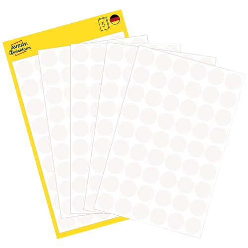 Avery-Zweckform 3145 Markierungspunkte Etiketten Ø 12mm Weiß 270 St. Permanent haftend Papier Avery-Zweckform 3145 Markierungspunkte Etiketten Ø 12mm Weiß 270 St. Permanent haftend Papier