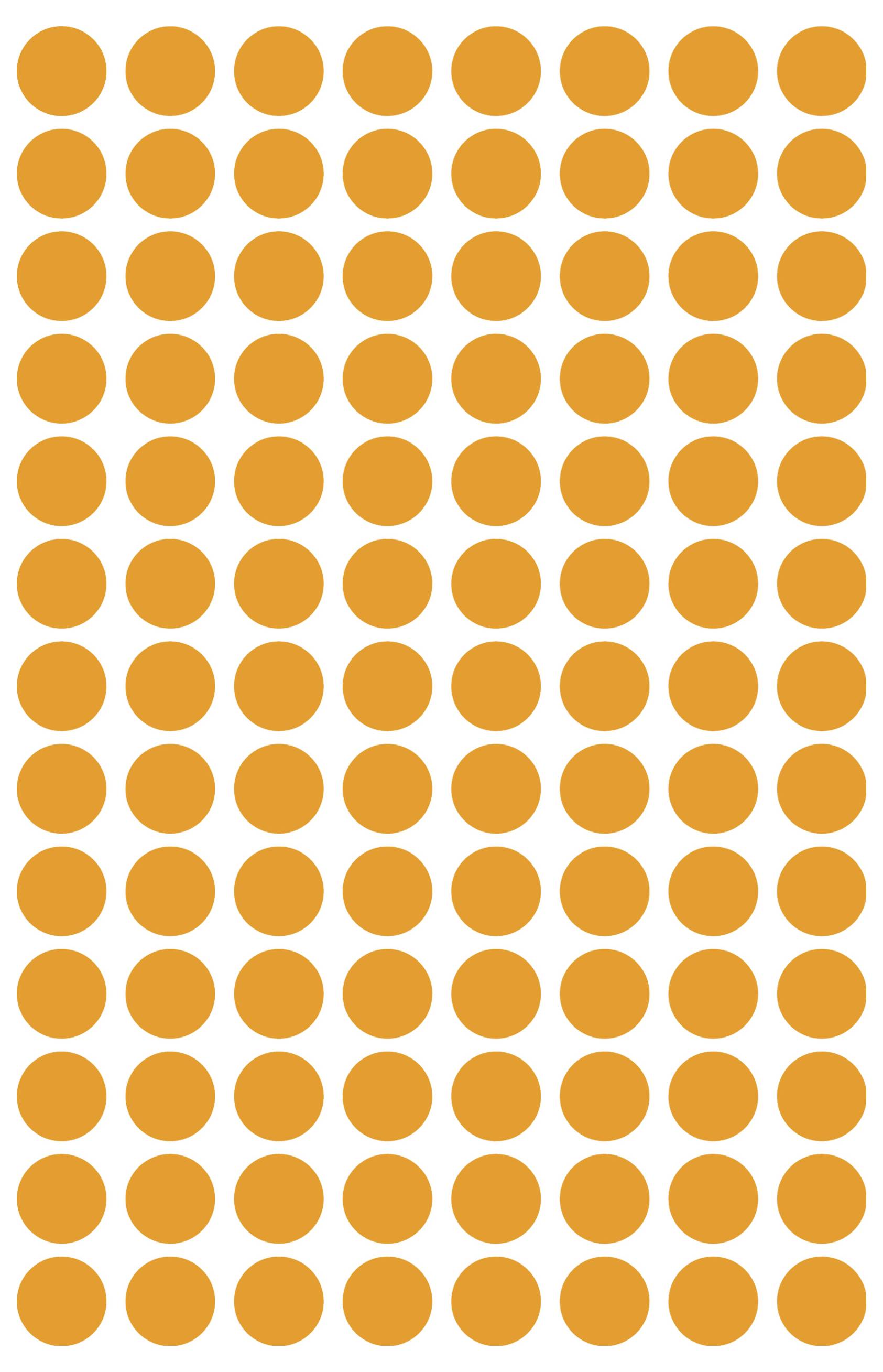 Ein Raster aus gleichmäßig verteilten orangefarbenen Kreisen auf weißem Hintergrund.