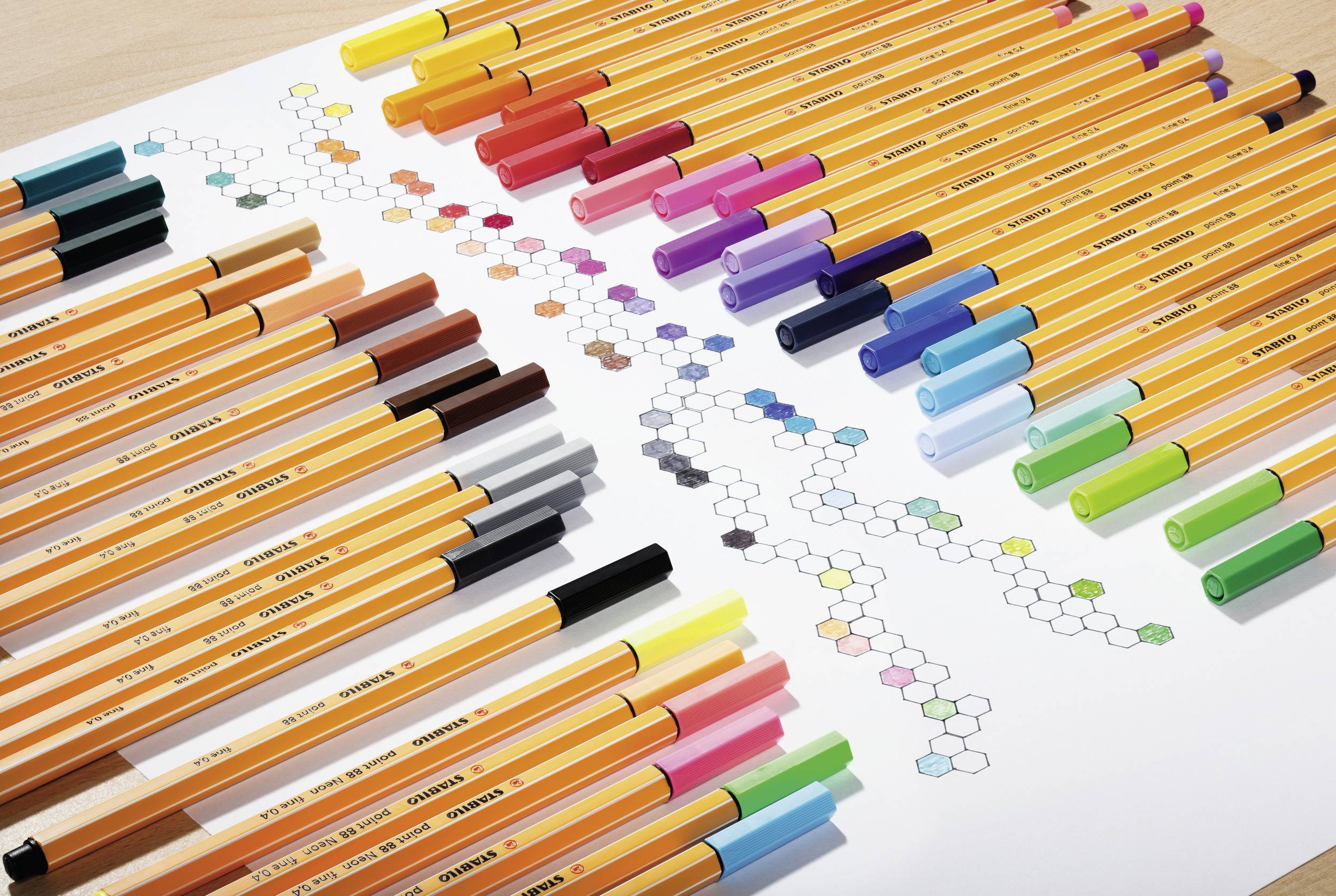 STABILO point 88 8820 Fineliner Gelb, Orange, Rot, Dunkelrot, Pink, Violett, Lila, Blau, Hellblau, Mittelblau, Türkisblau, Grün, Hellgrün, Eisgrün