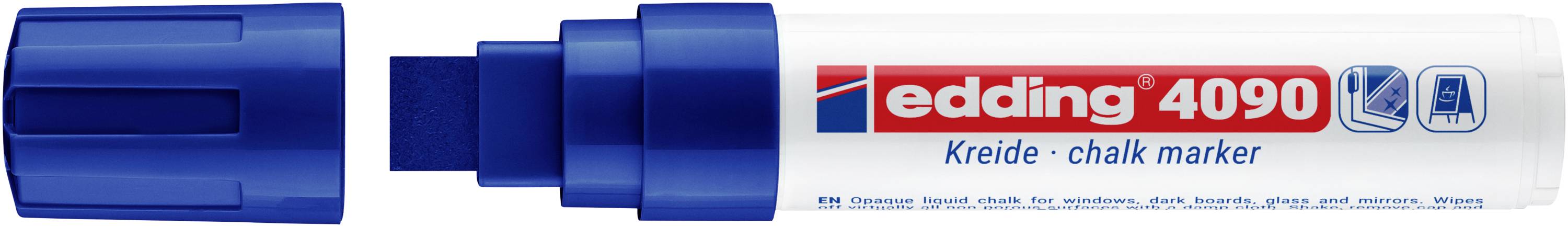 Edding 4090 4-4090003 Kreidemarker Blau 4 mm, 15 mm