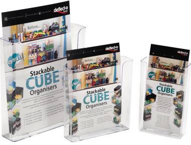 Deflecto DE76401 Prospekthalter Transparent DIN A4 Anzahl der Fächer 1 1 St. (B x H x T) 230 x 244 x 50 mm