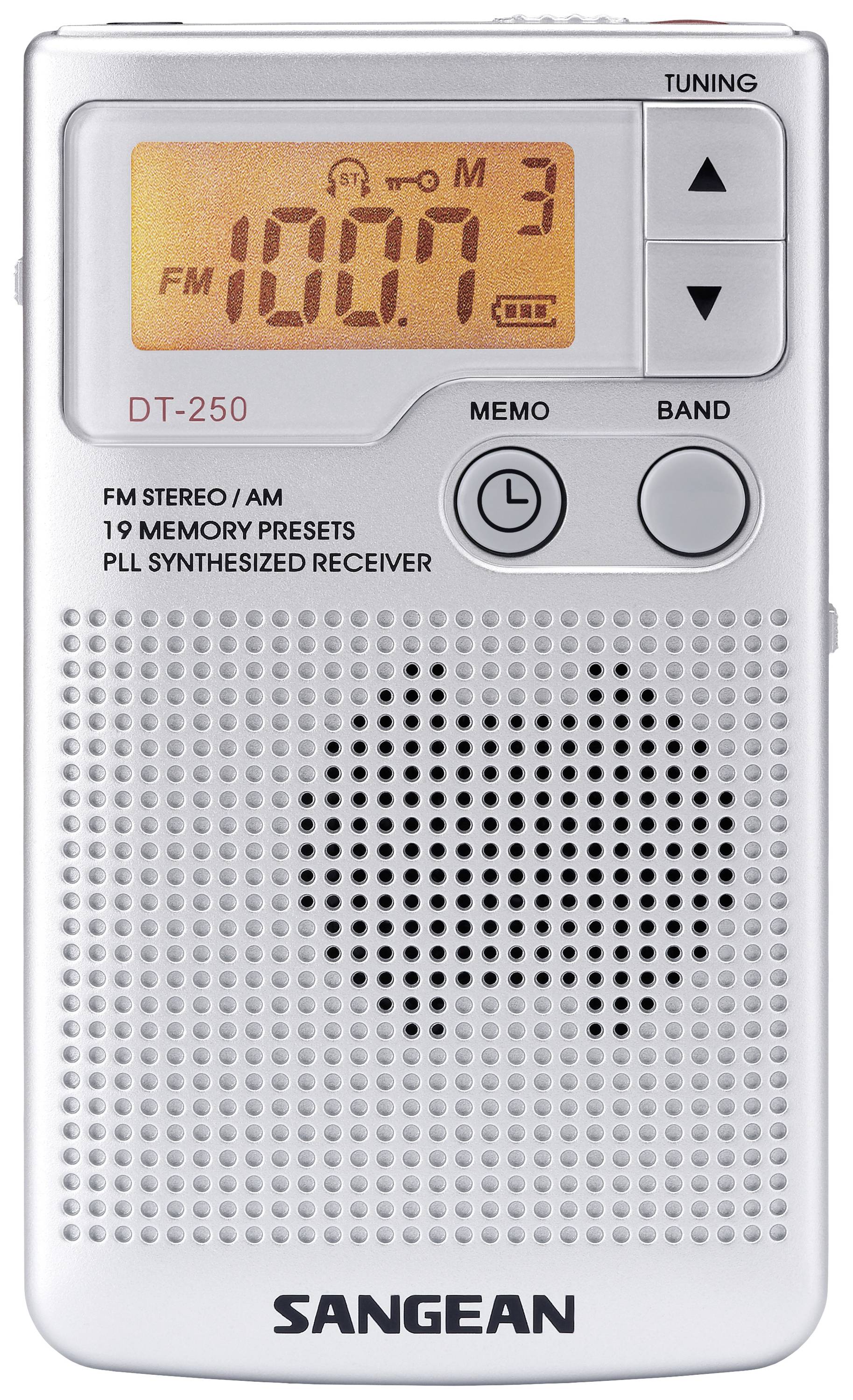 Sangean Pocket 250 Taschenradio UKW, MW Silber