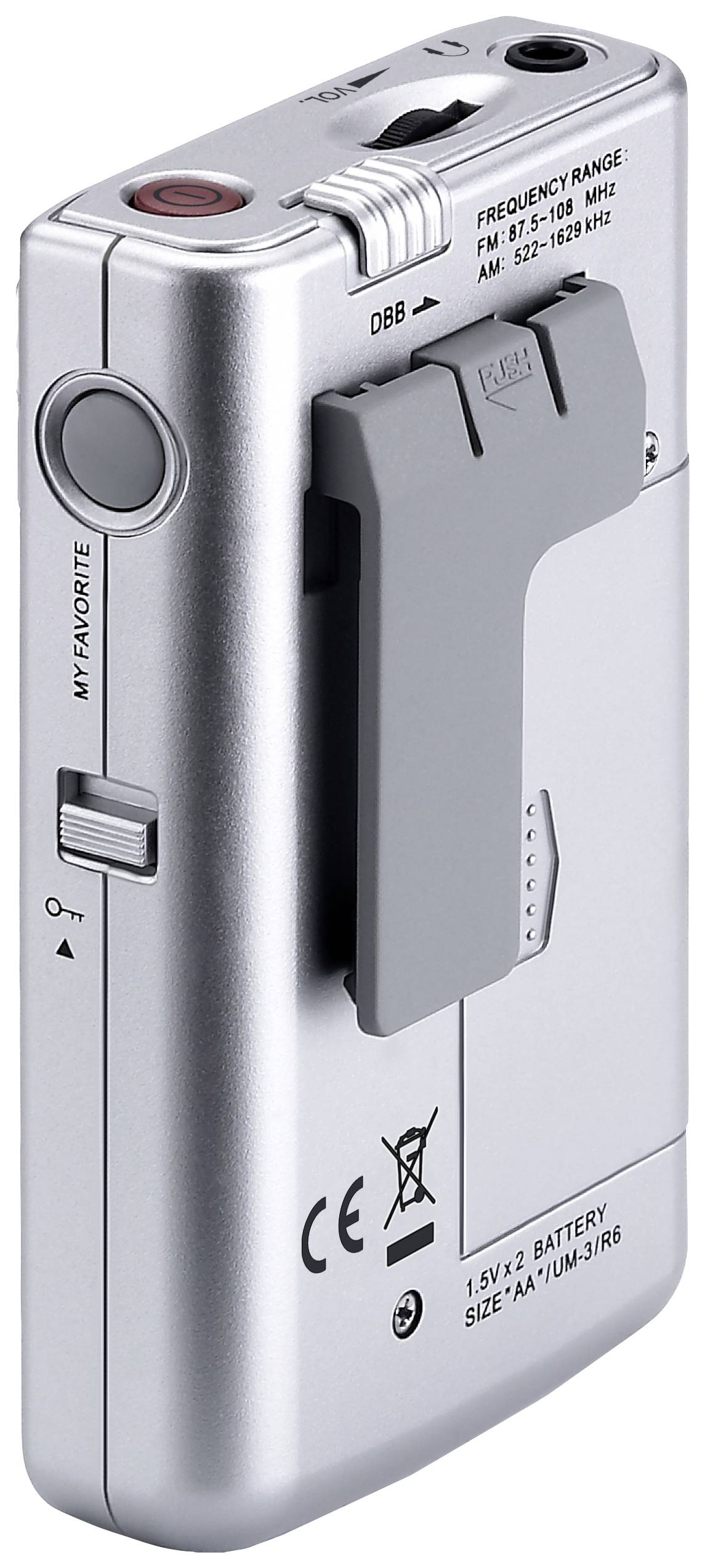 Sangean Pocket 250 Taschenradio UKW, MW Silber