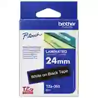 Brother Schriftband TZe TZe-355 Bandfarbe: Schwarz Schriftfarbe:Weiß 24mm 8m Brother Schriftband TZe TZe-355 Bandfarbe: Schwarz Schriftfarbe:Weiß 24mm 8m