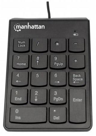 Manhattan 176354 USB Nummernblock Schwarz