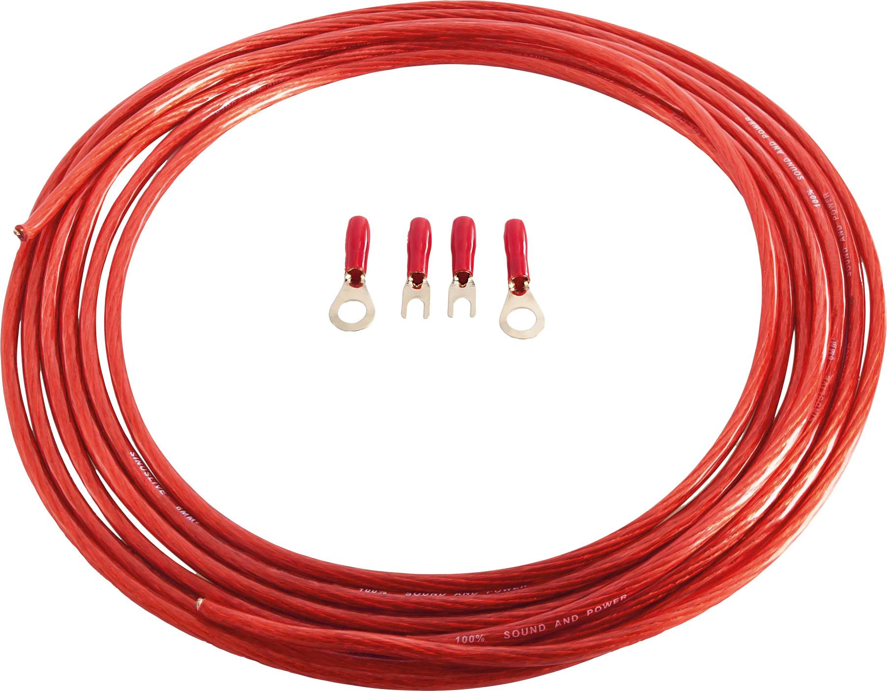 Sinuslive Car HiFi Stromkabel-Set 6 mm² vergoldet