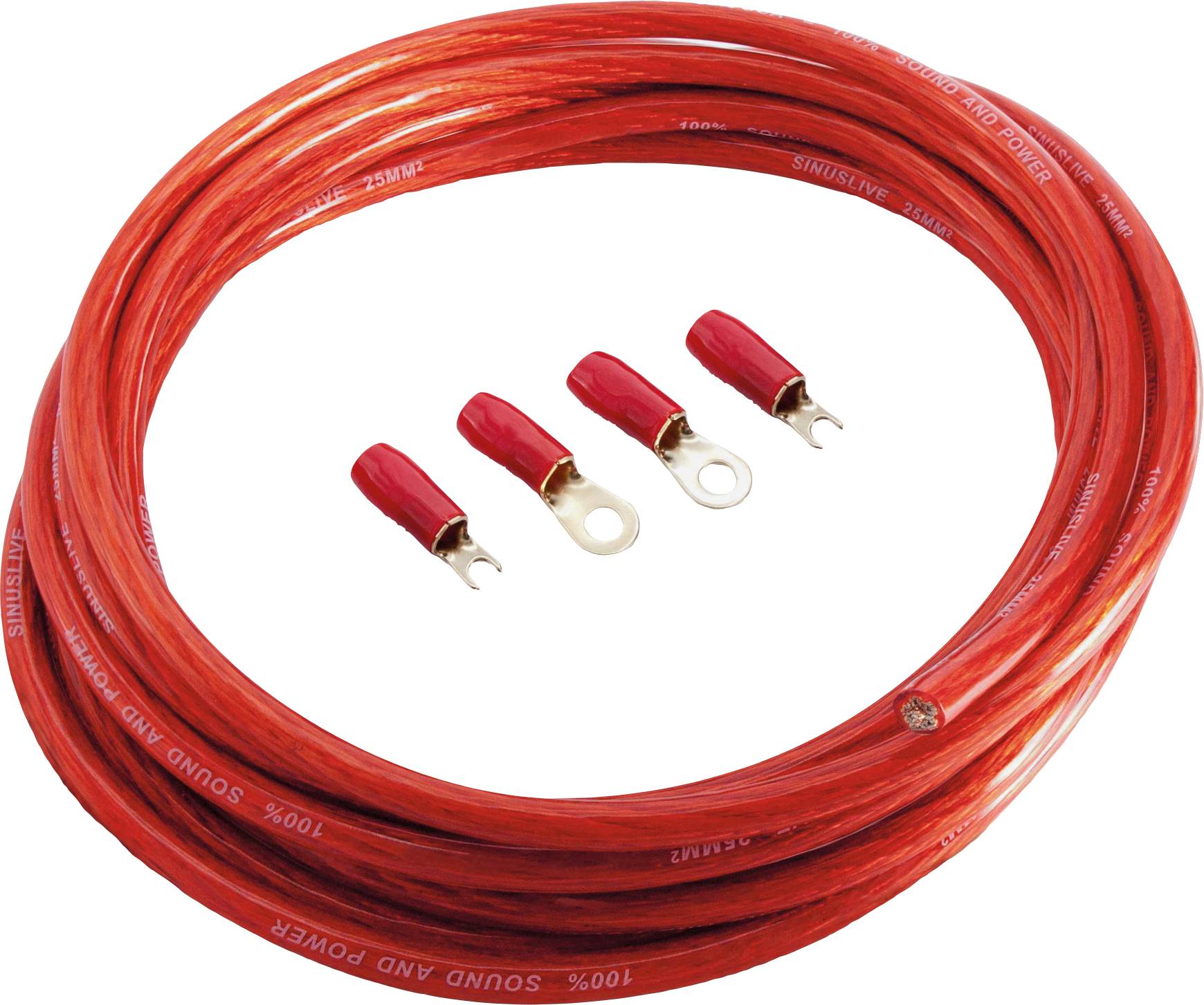 Sinuslive Car HiFi Stromkabel-Set 25mm² vergoldet