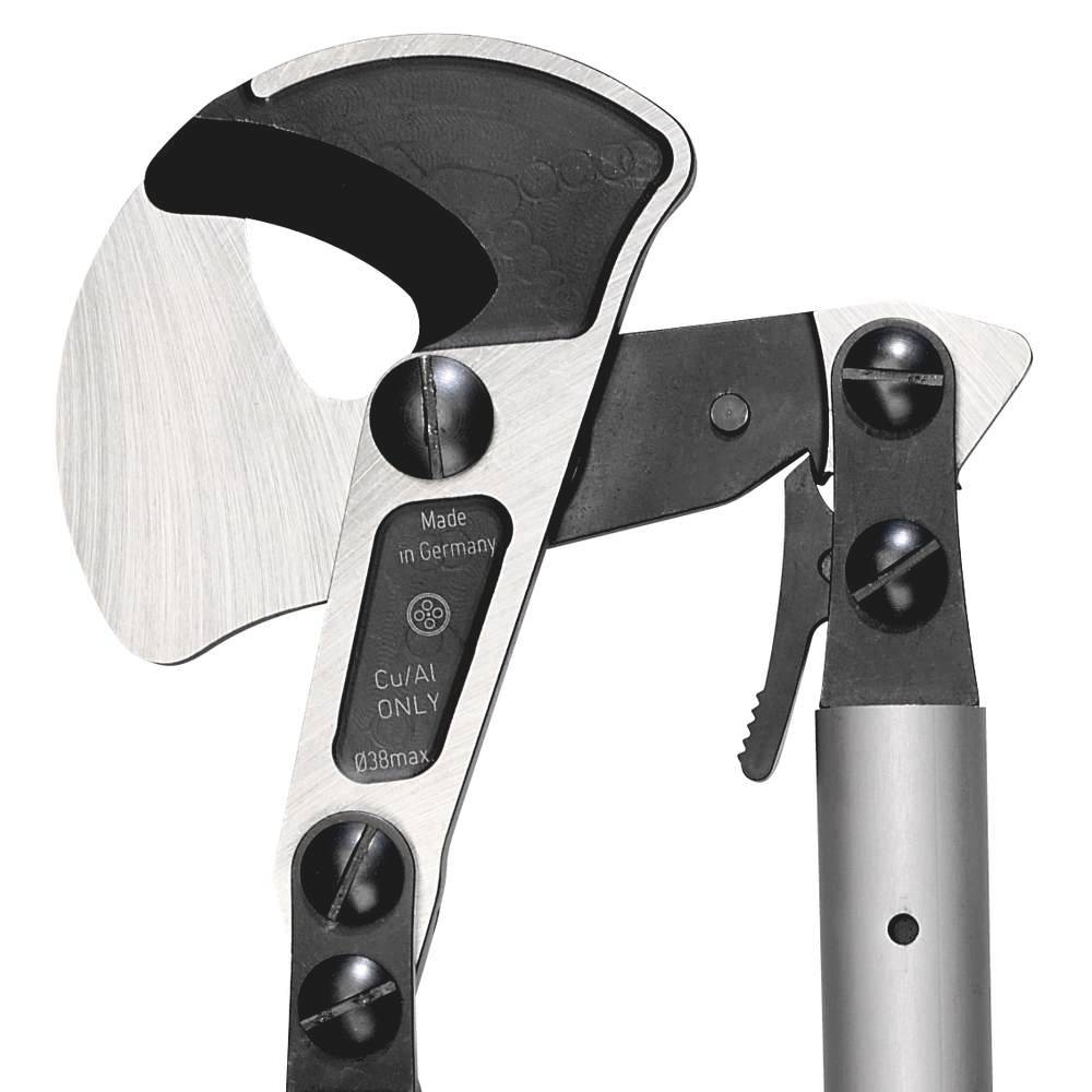Rennsteig Werkzeuge D38 700 038 3 Kabelschere Geeignet für (Abisoliertechnik) Alu- und Kupferkabel, ein- und mehrdrähtig 38mm