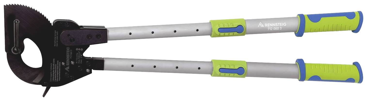 Rennsteig Werkzeuge D60 712 060 3 Kabelschere Geeignet für (Abisoliertechnik) Alu- und Kupferkabel, ein- und mehrdrähtig 60mm