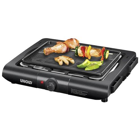 Unold Vario 58565 Elektro Grill mit manueller Temperatureinstellung Schwarz