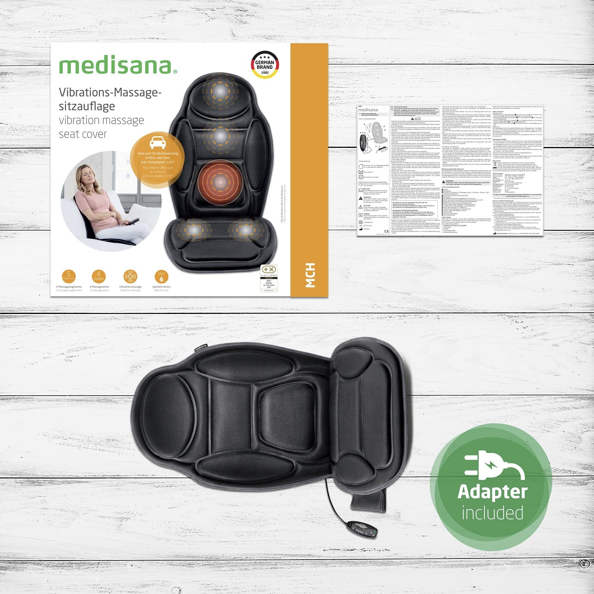 Medisana MCH Massagesitzauflage 9.6W Schwarz
