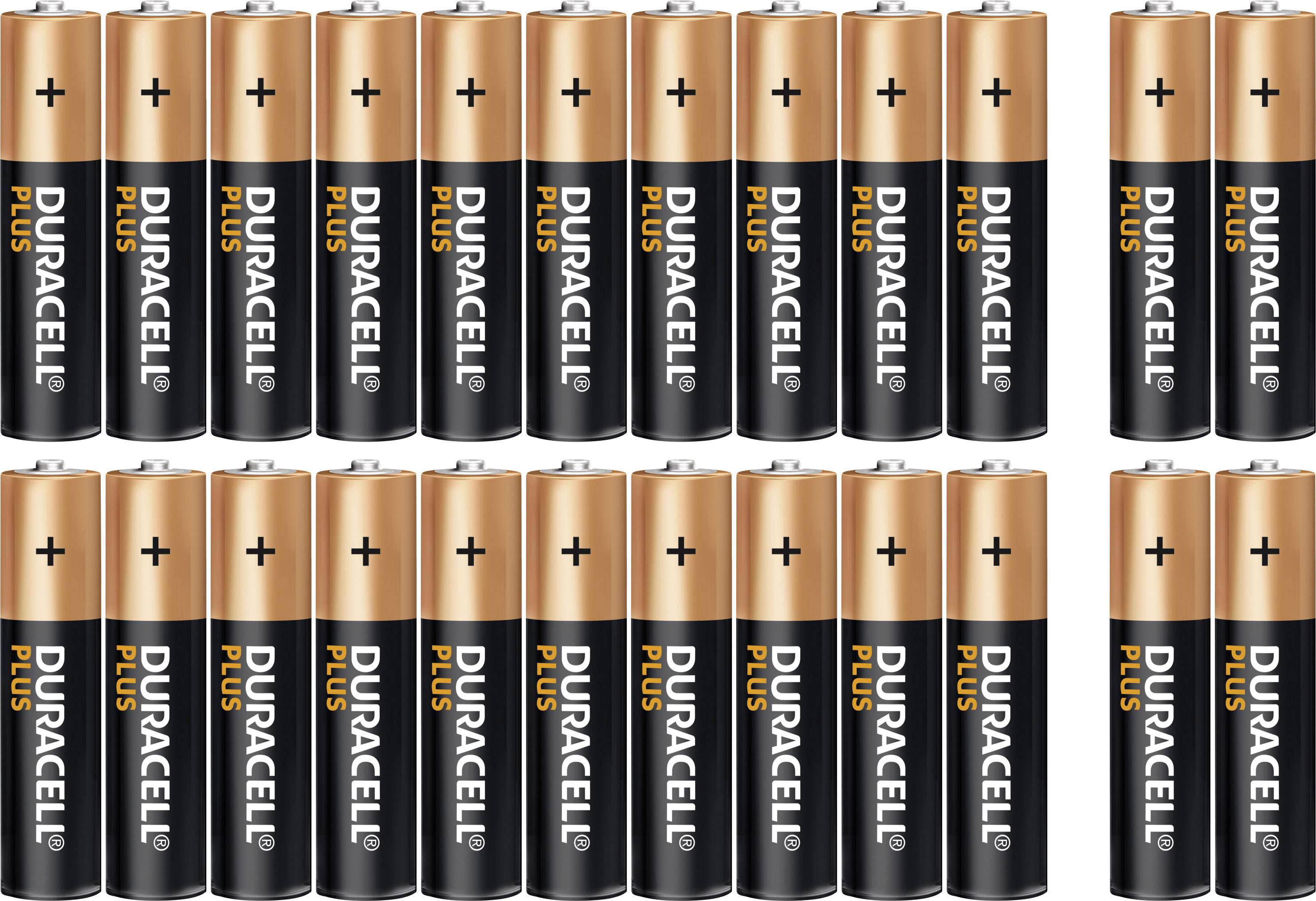 Duracell Plus Power LR03 Micro (AAA)-Batterie Alkali-Mangan 1.5 V 24 St.