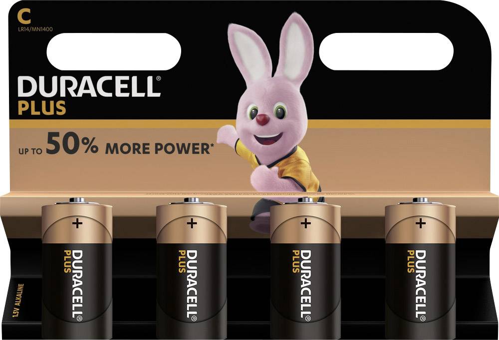 Duracell Plus LR14 Baby (C)-Batterie Alkali-Mangan 1.5 V 4 St.