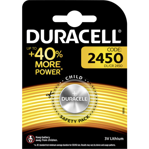 Duracell CR 2450 Knopfzelle CR 2450 Lithium 486 mAh 3V 1St.