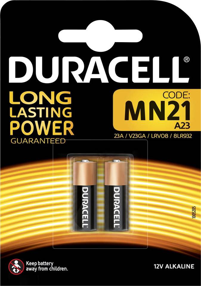 Duracell MN21 Spezial-Batterie 23 A Alkali-Mangan 12 V 33 mAh 2 St.