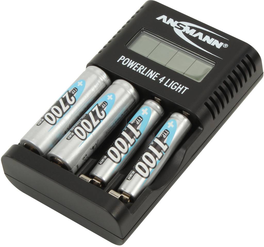 Ansmann Powerline 4 light Rundzellen-Ladegerät NiCd, NiMH Micro (AAA), Mignon (AA)
