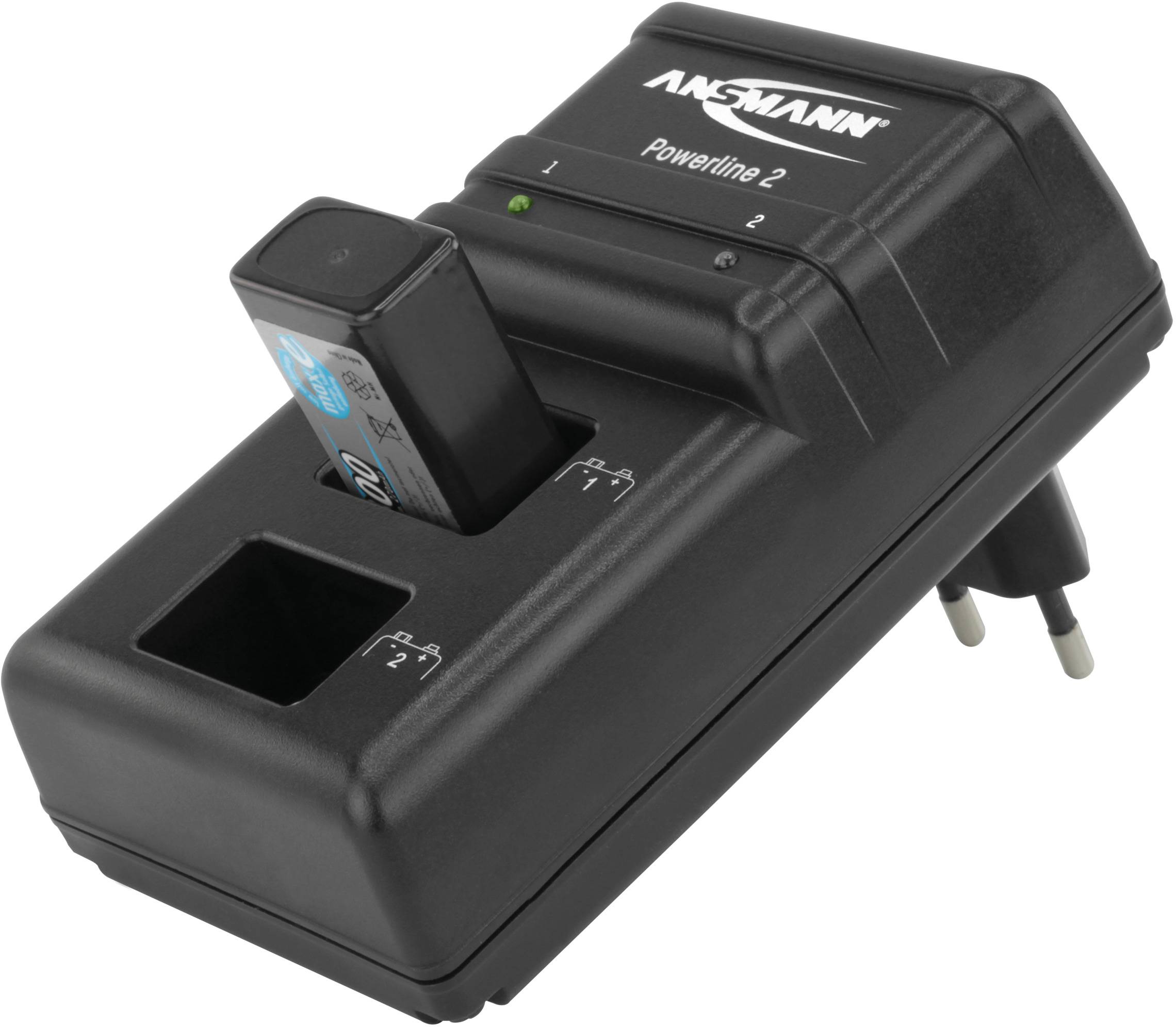 Ansmann Powerline 2 9V-Block-Ladegerät NiCd, NiMH 9V Block