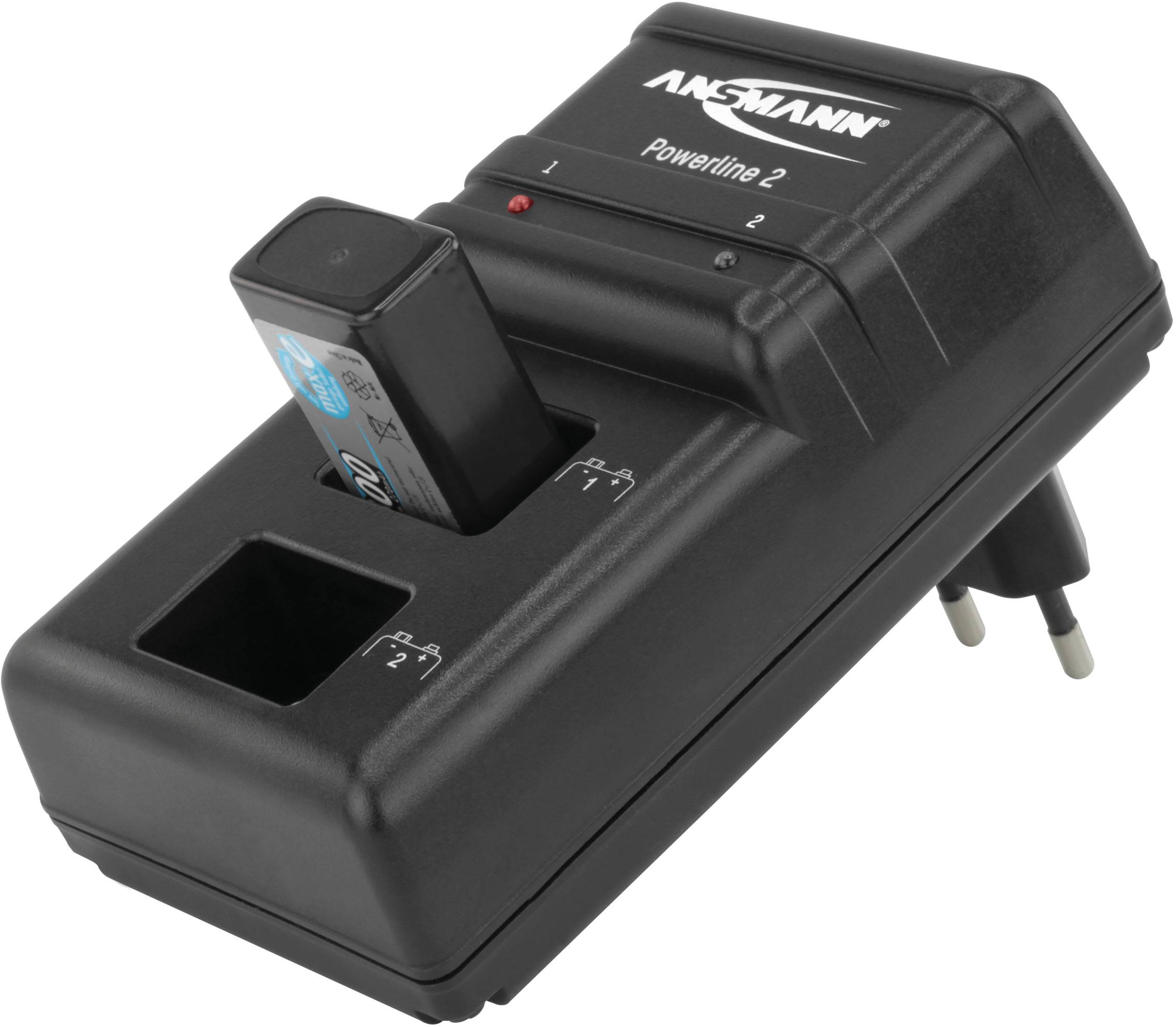 Ansmann Powerline 2 9V-Block-Ladegerät NiCd, NiMH 9 V Block