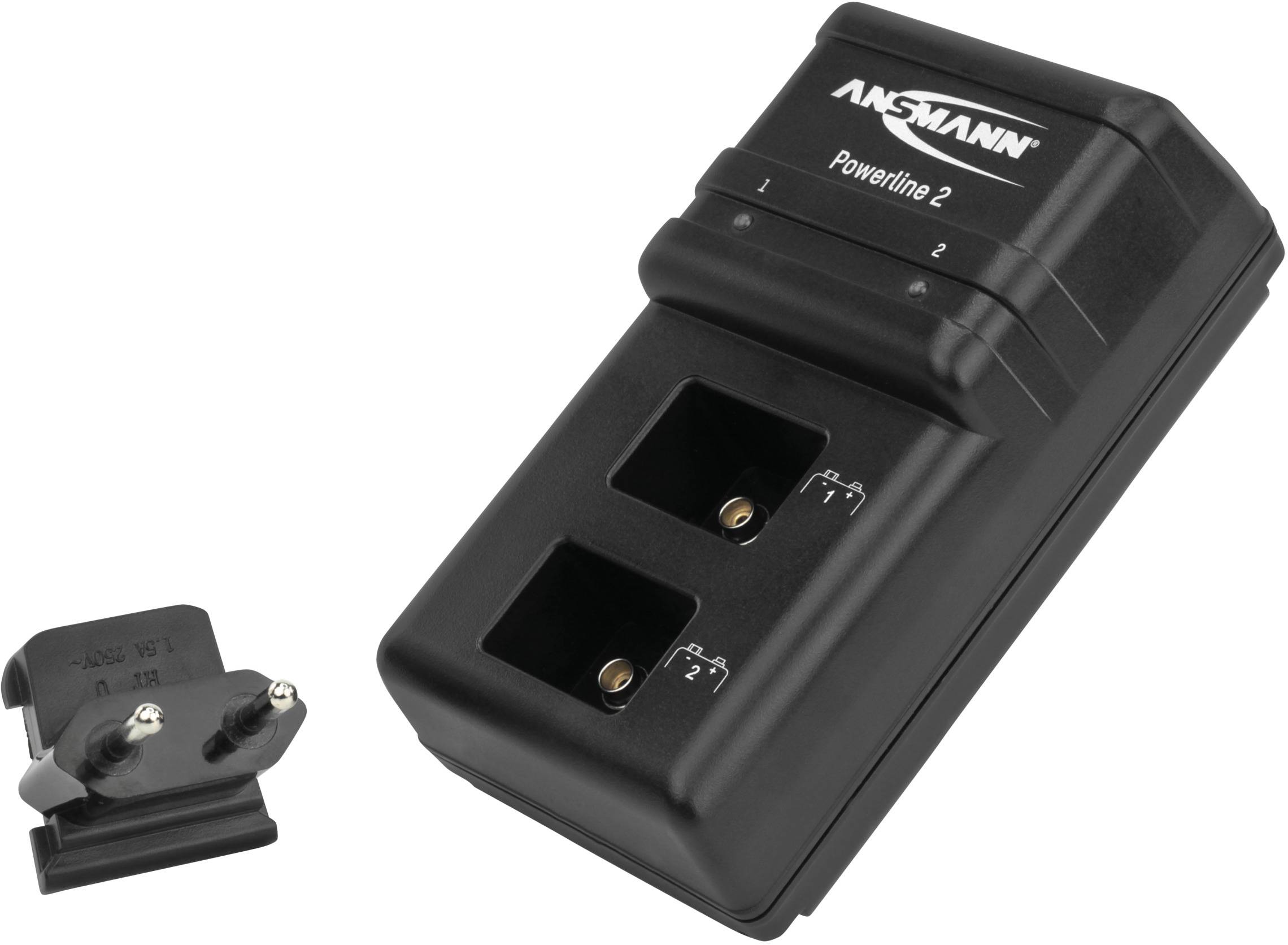 Ansmann Powerline 2 9V-Block-Ladegerät NiCd, NiMH 9 V Block