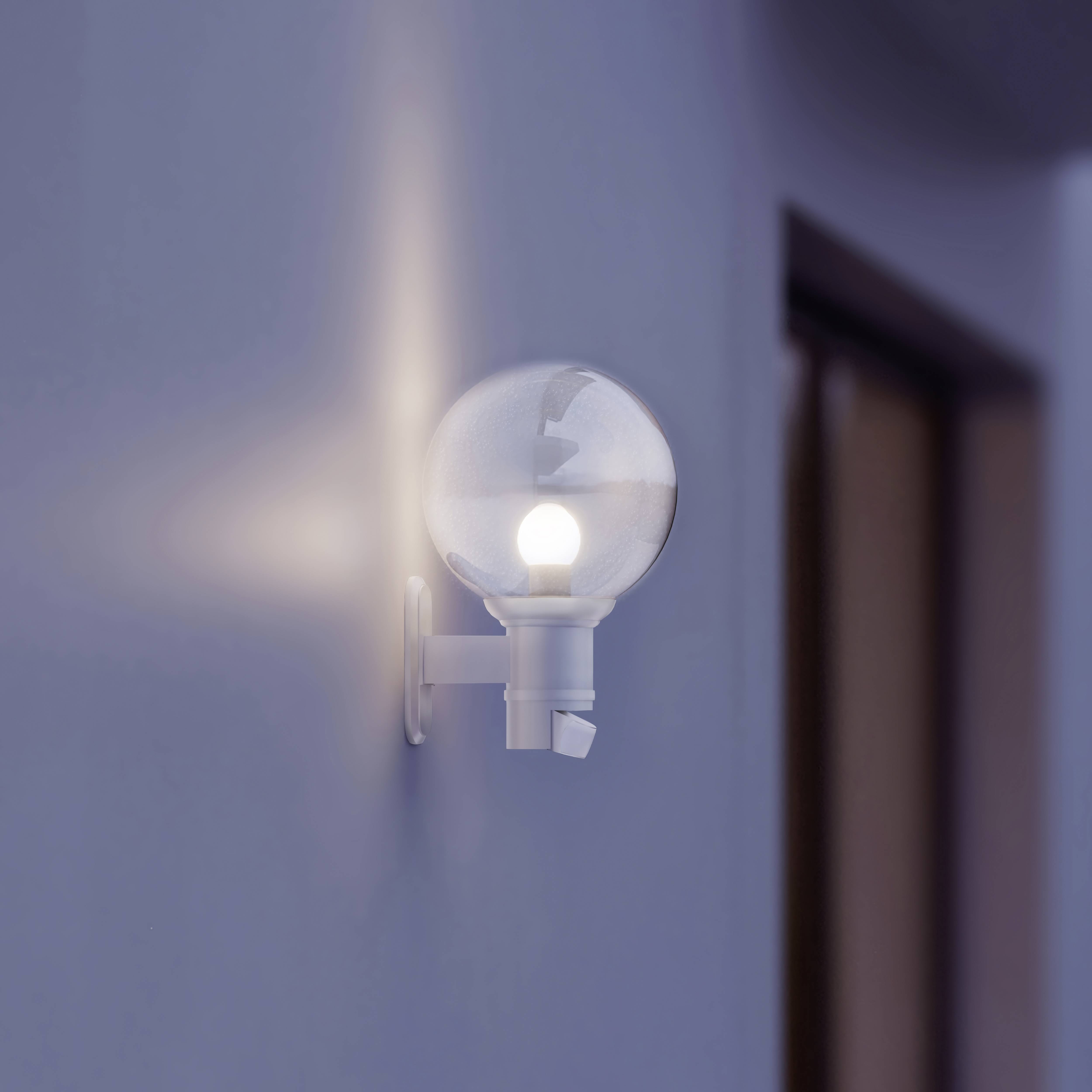 Steinel L 560 S 634315 Außenwandleuchte mit Bewegungsmelder Energiesparlampe, LED E27 60 W Weiß