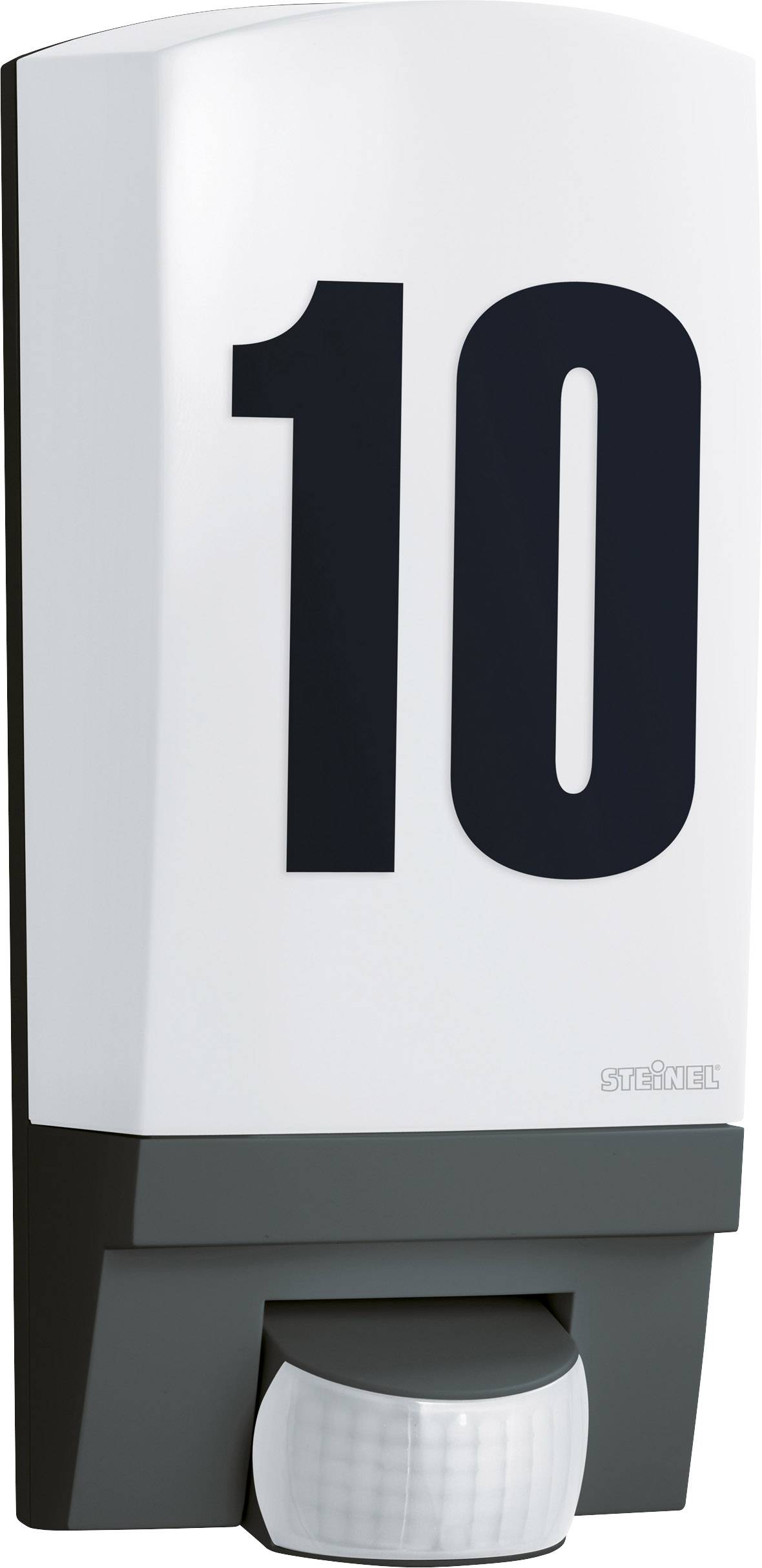 Steinel L 1 S 650612 Hausnummernleuchte mit Bewegungsmelder Energiesparlampe, LED E27 60 W Schwarz