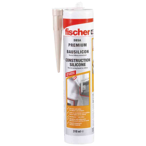 Fischer DBSA Bau-Silikon Herstellerfarbe Transparent 053090 310 ml