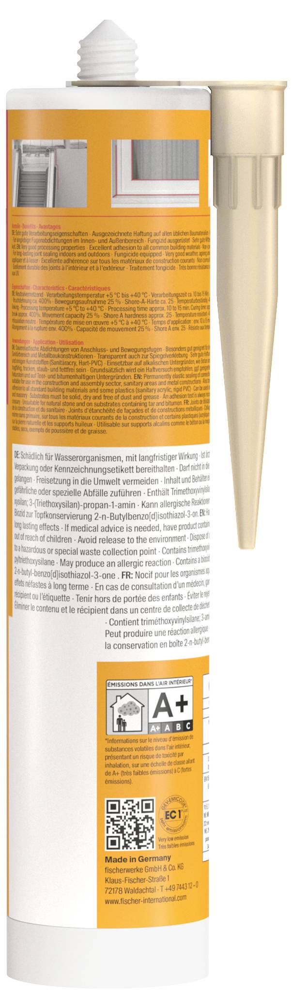 Fischer DBSA Bau-Silikon Herstellerfarbe Beige 053095 310 ml