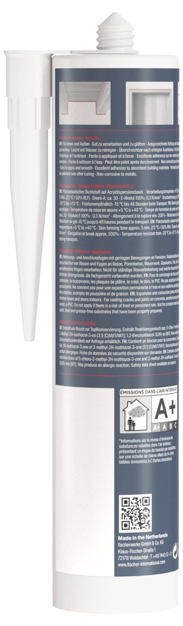 Fischer DA Acryl Herstellerfarbe Weiß 053110 310 ml