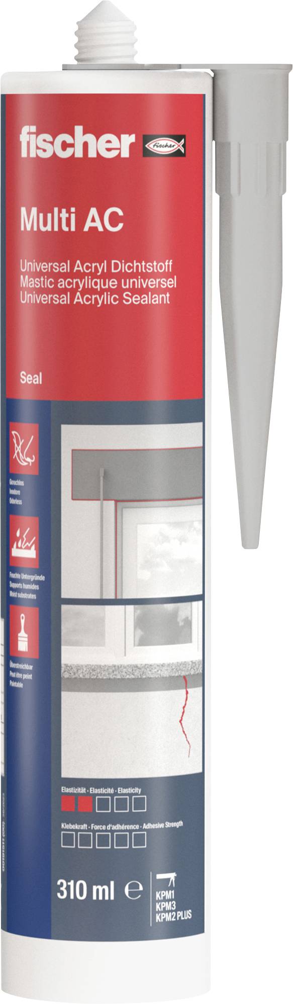 Fischer DA Acryl Herstellerfarbe Grau 053111 310 ml