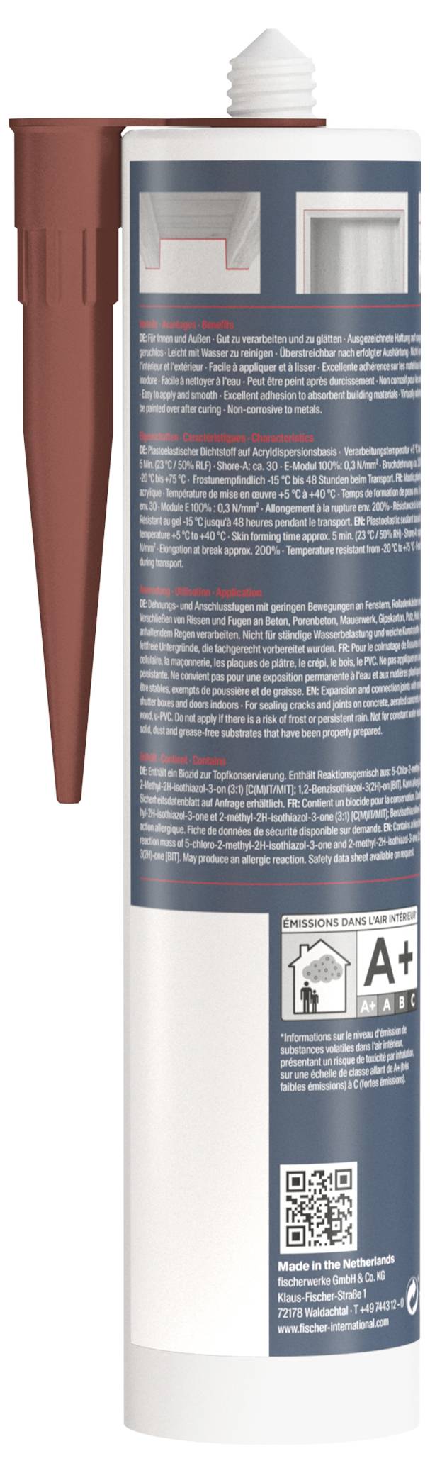 Fischer DA Acryl Herstellerfarbe Braun 053112 310ml