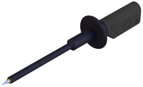Hirschmann Test & Measurement PRUEF 1600 Au sw Sicherheits-Prüfspitze Steckanschluss 2 mm CAT III 1000 V Schwarz 1 St.