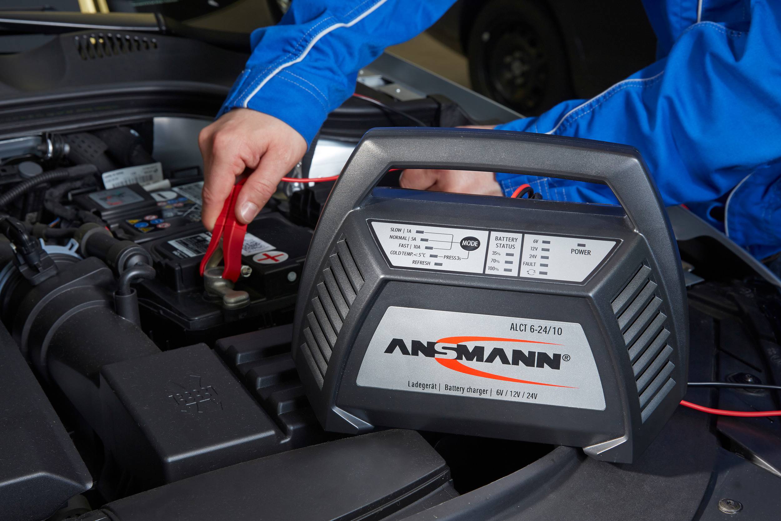 Ansmann ALCT 6-24/10 1001-0014-510 Werkstattladegerät 6 V, 12 V, 24V 10A