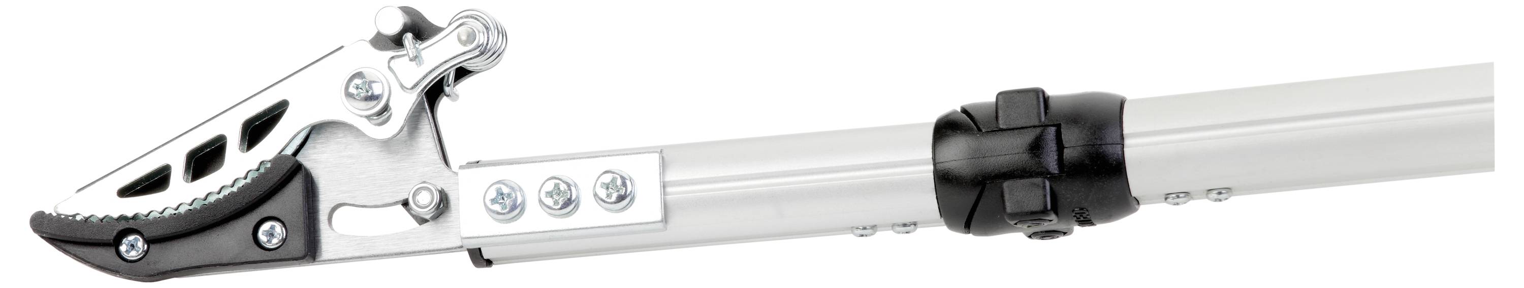 Gartenschere mit Teleskopstiel, entwickelt zum Beschneiden und Abschneiden von hochgelegenen Ästen.