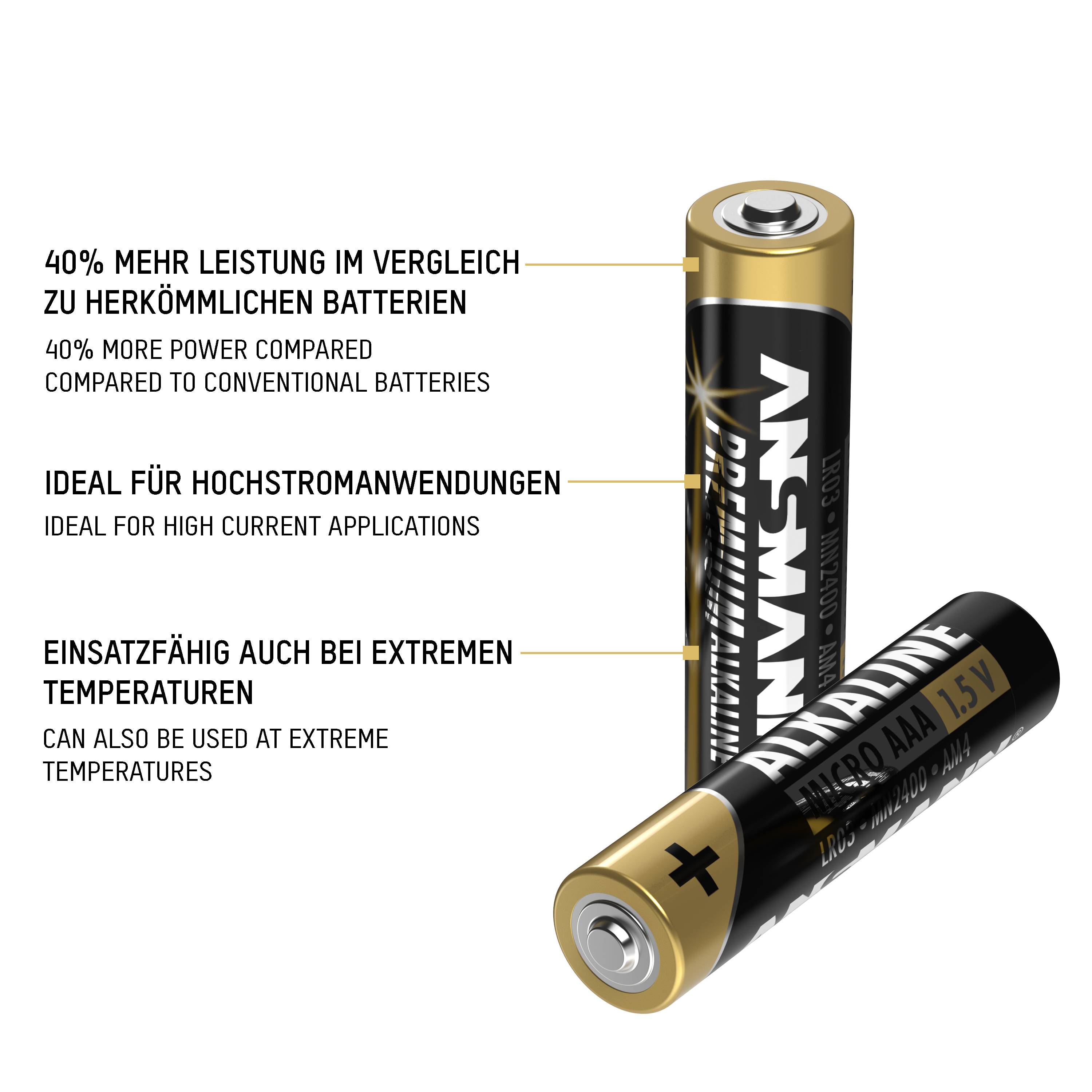 Ansmann Micro (AAA)-Batterie Alkali-Mangan 1.5V 44St.