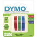 DYMO 3D Prägeband, Schriftband 3er Set Bandfarbe: Blau-Rot, Blau-Schwarz Schriftfarbe: Weiß 9 mm 3