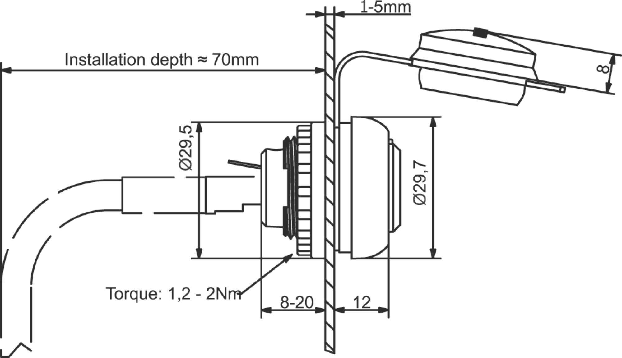 Lütze 492075 Sensor-/Aktor-Datensteckverbinder RJ45 Geräteflansch Polzahl Sensoren: 8P8C 1St.