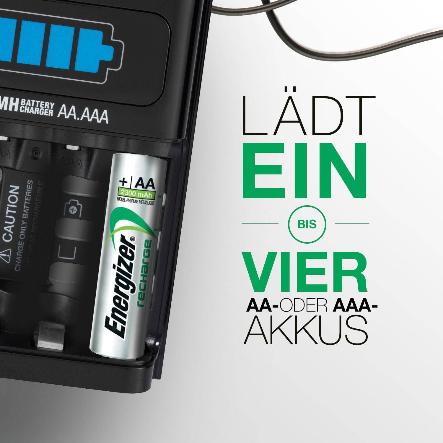 Energizer Rundzellen-Ladegerät NiMH Micro (AAA), Mignon (AA) CH1HR3