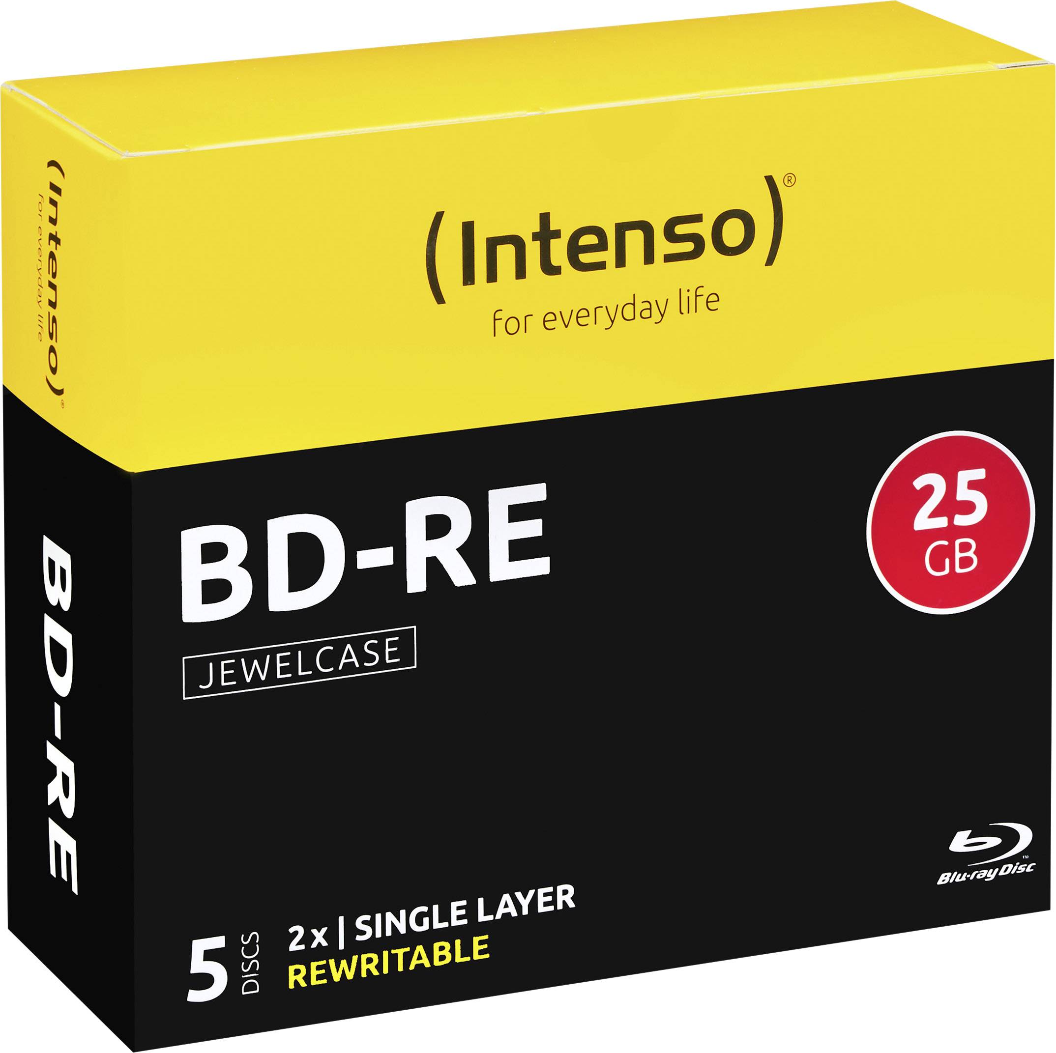 Intenso 5201215 Blu-ray BD-RE Rohling 25GB 5 St. Jewelcase Wiederbeschreibbar