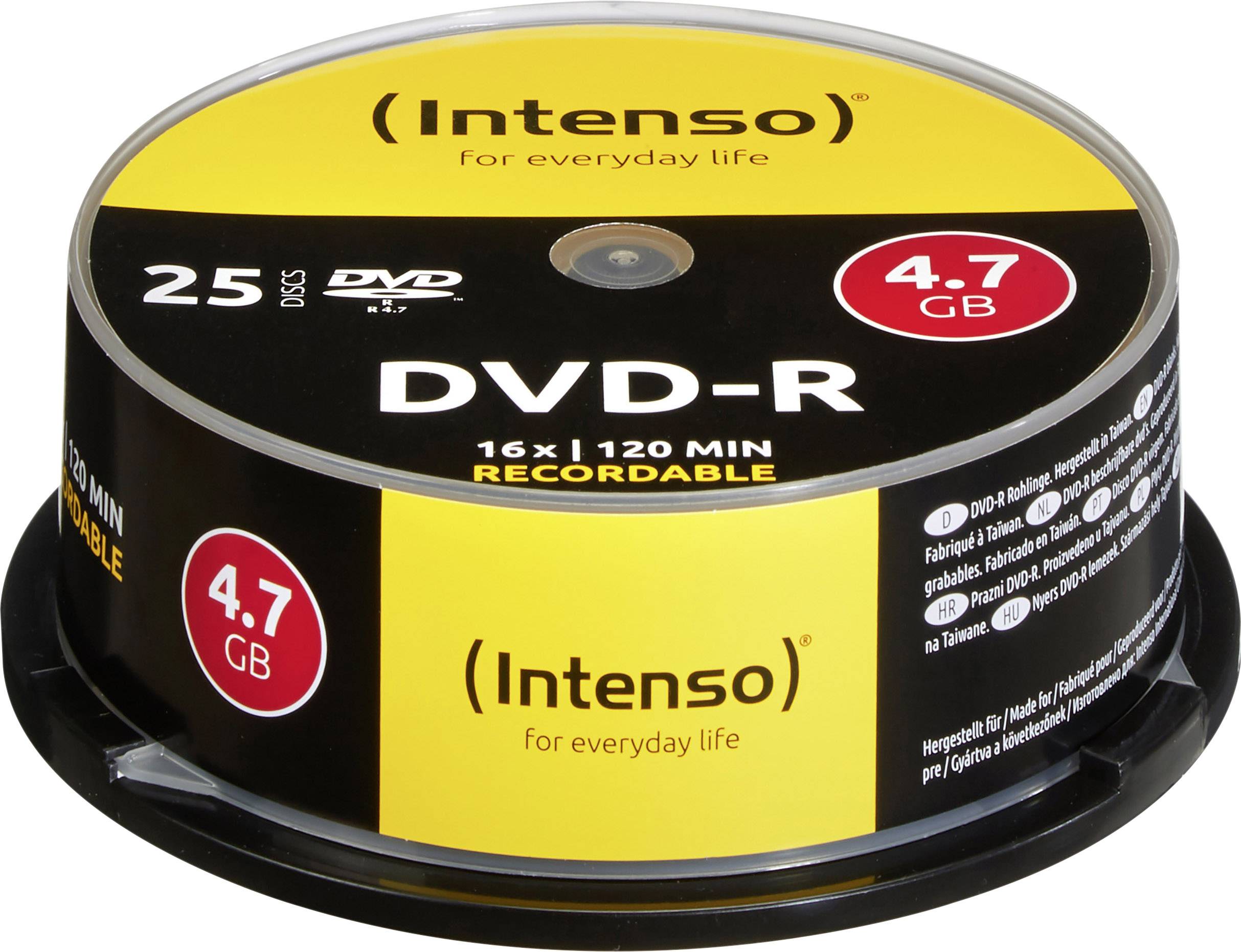 Intenso 4101154 DVD-R Rohling 4.7 GB 25 St. Spindel