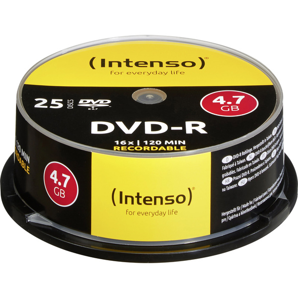 Intenso 4101154 DVD-R Rohling 4.7GB 25 St. Spindel