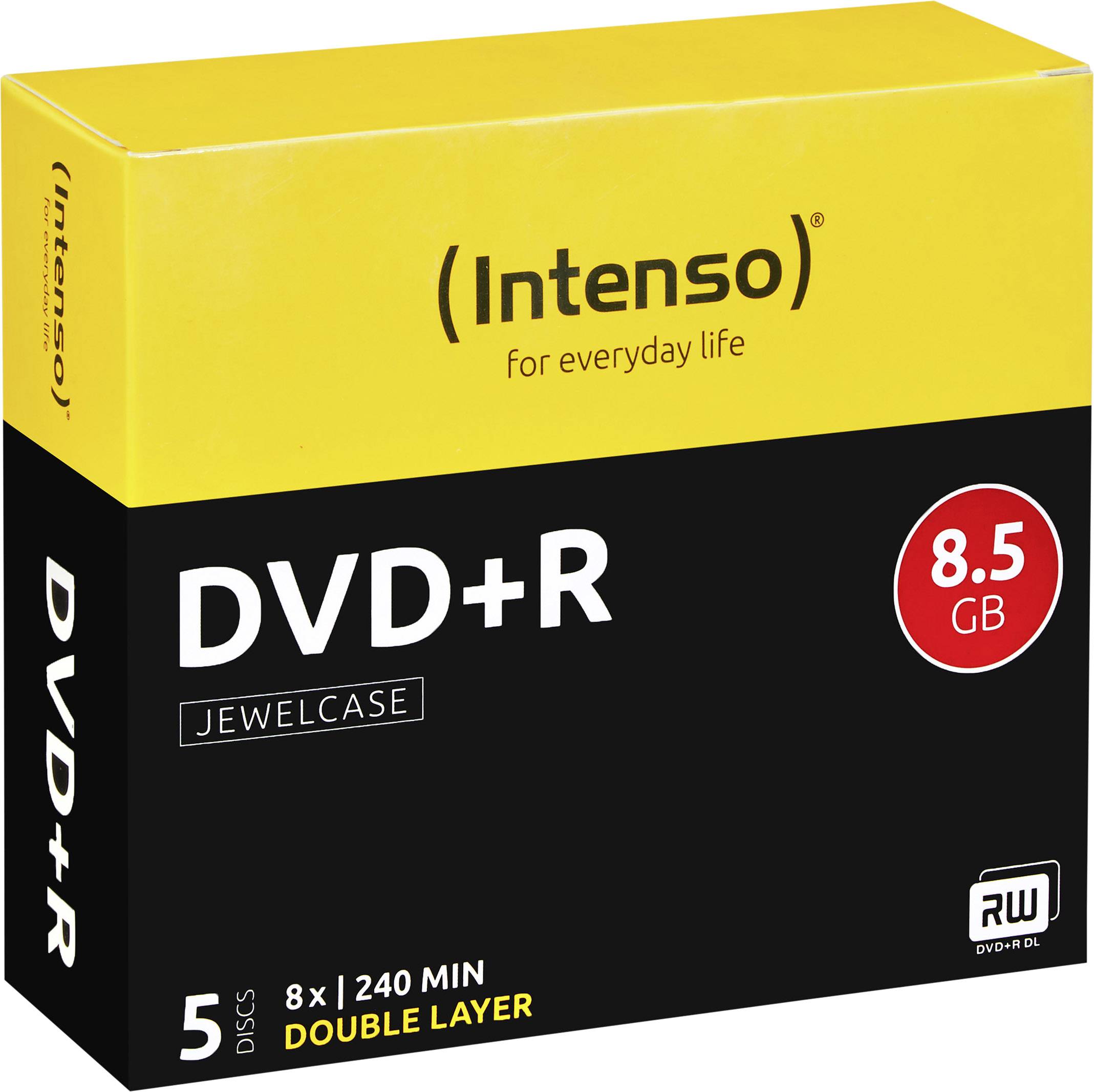Intenso 4311245 DVD+R DL Rohling 8.5GB 5 St. Jewelcase